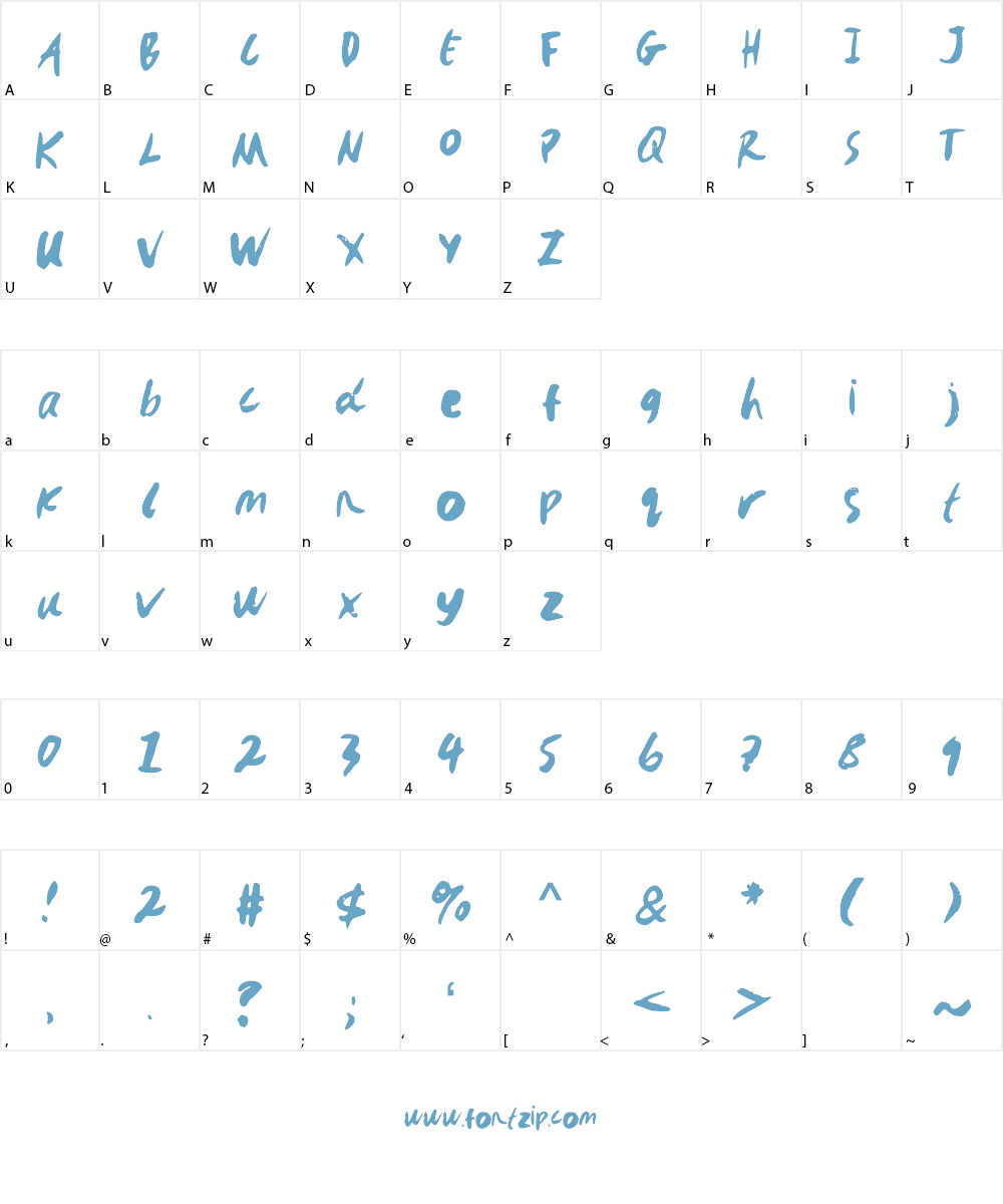 INKBRUSH-MIA Font Character