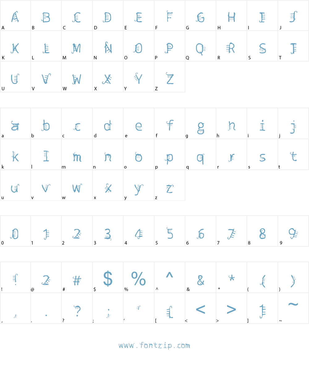 animals Font Character