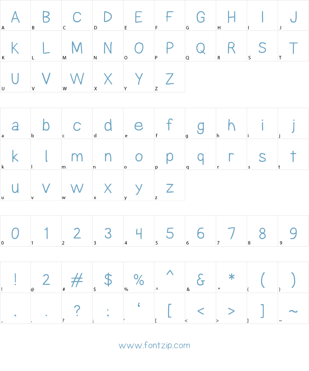 Comica Font Character