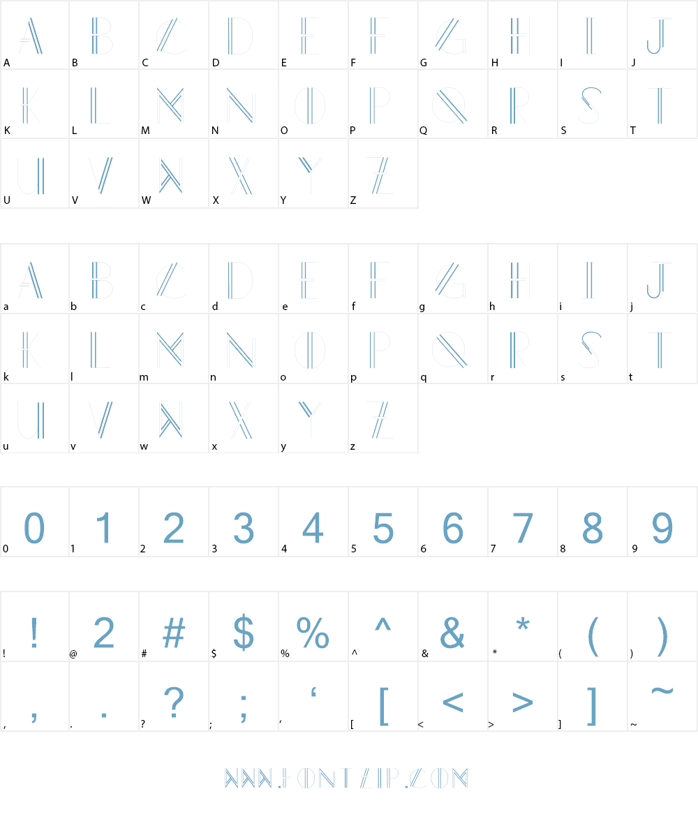 Zenith Font Character
