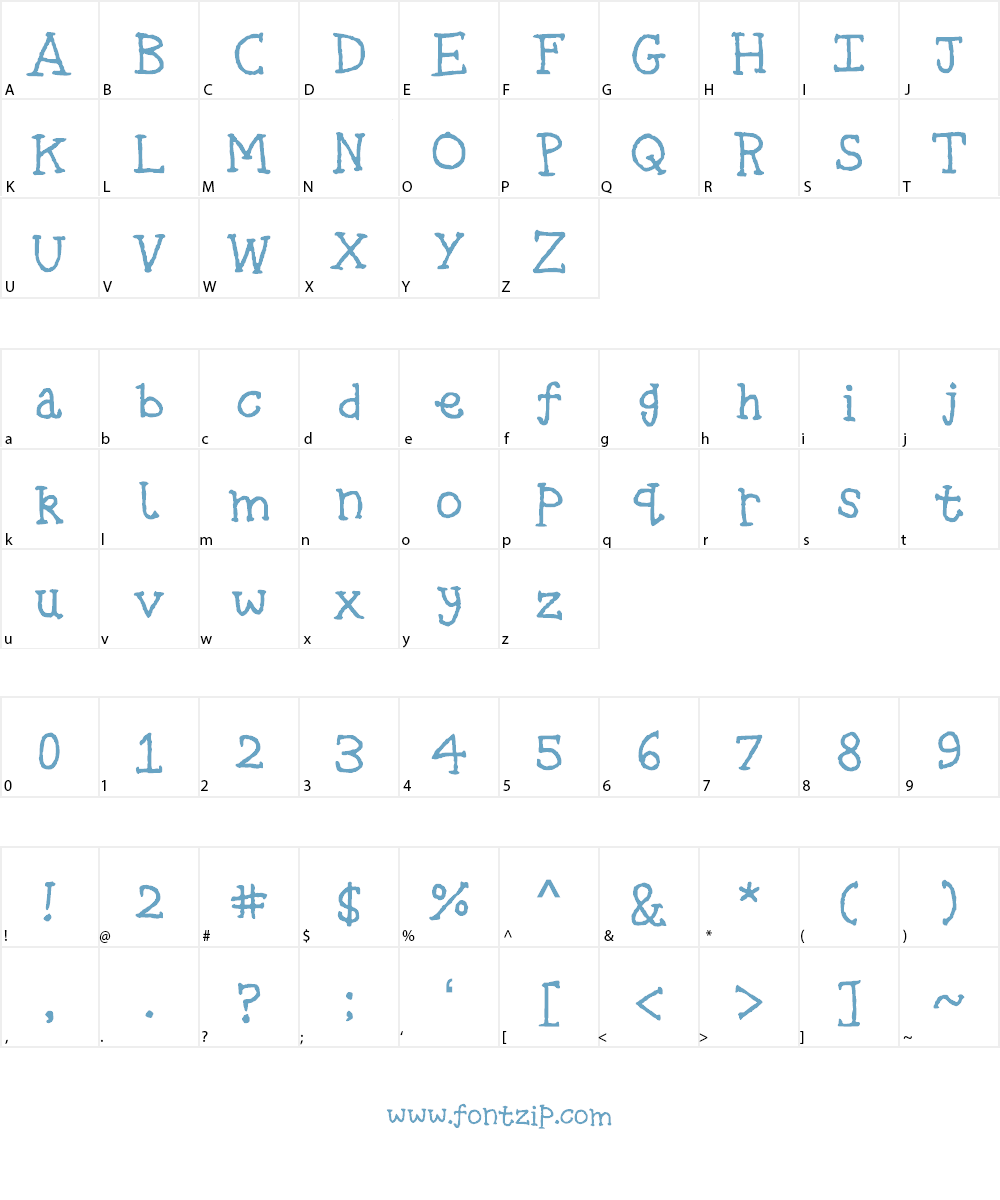 OlderScript Font Character