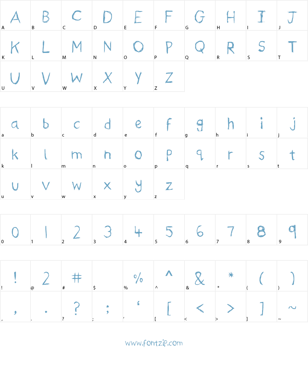 ScribbleScript Font Character