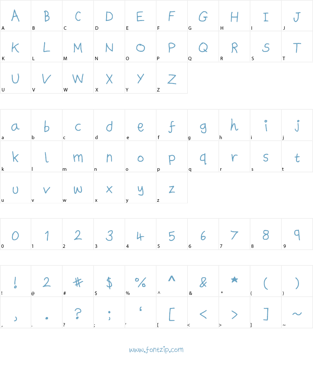 UsualSuspectScript Font Character