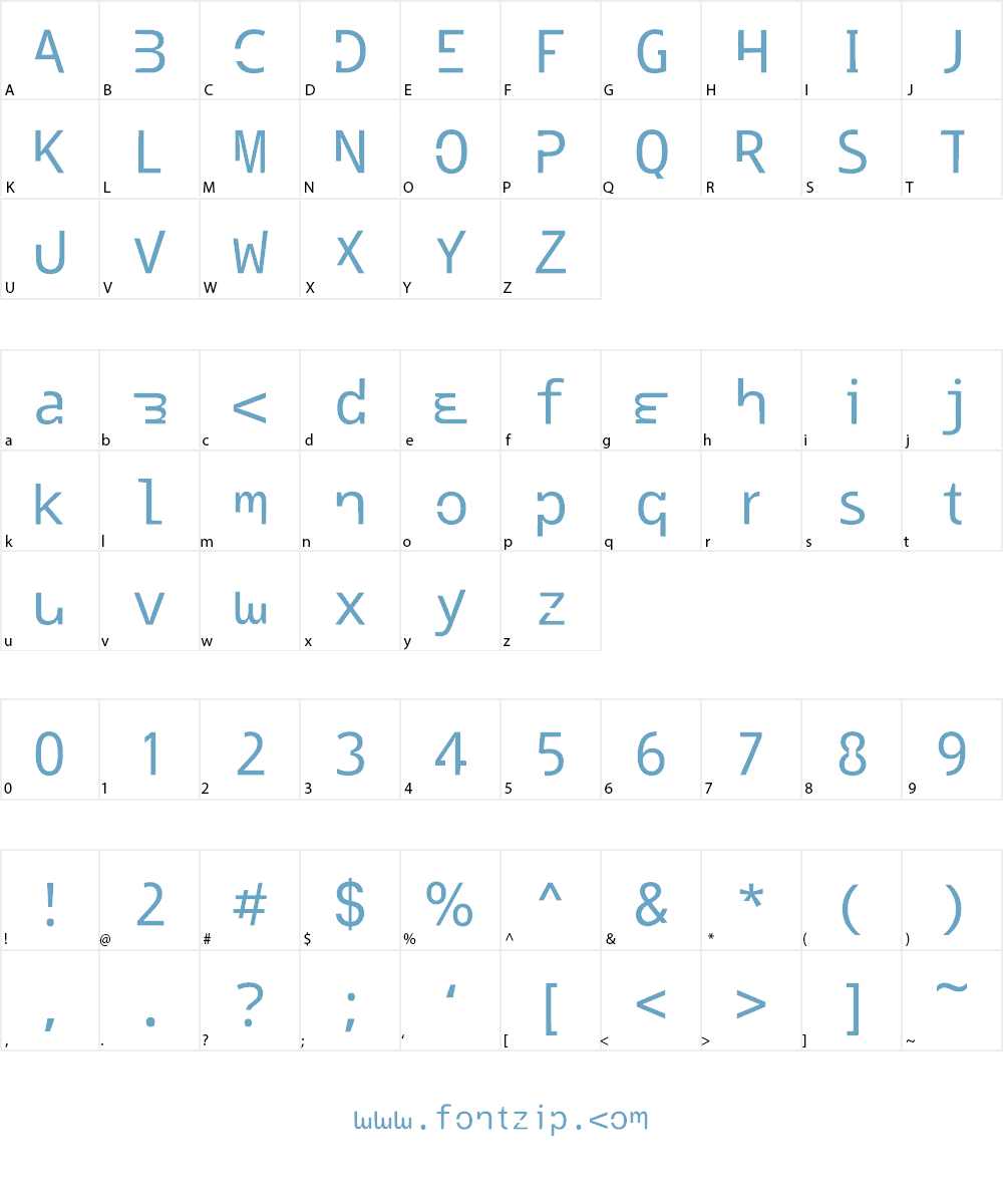 bewea Font Character