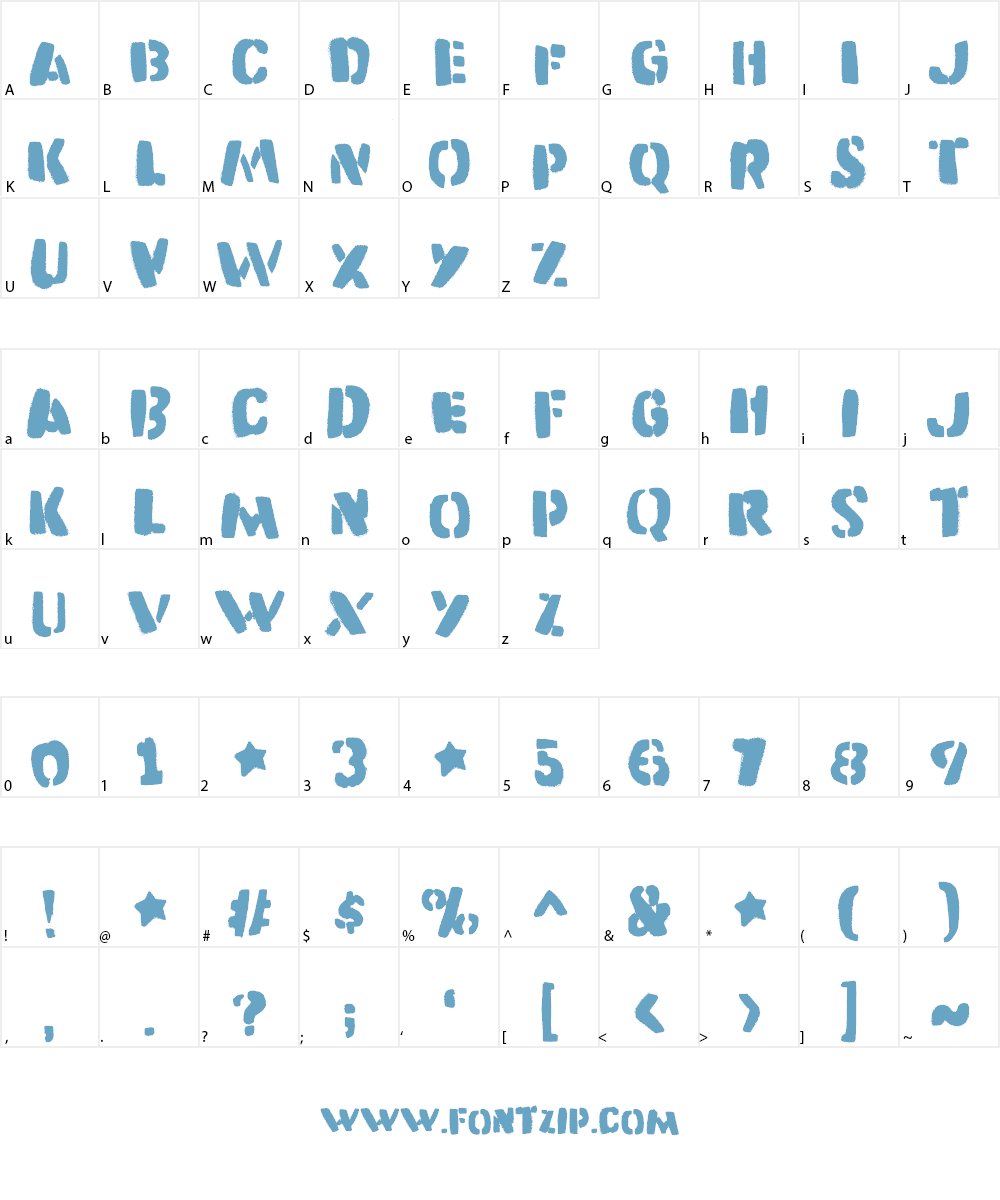 Katastrofe DEMO Font Character