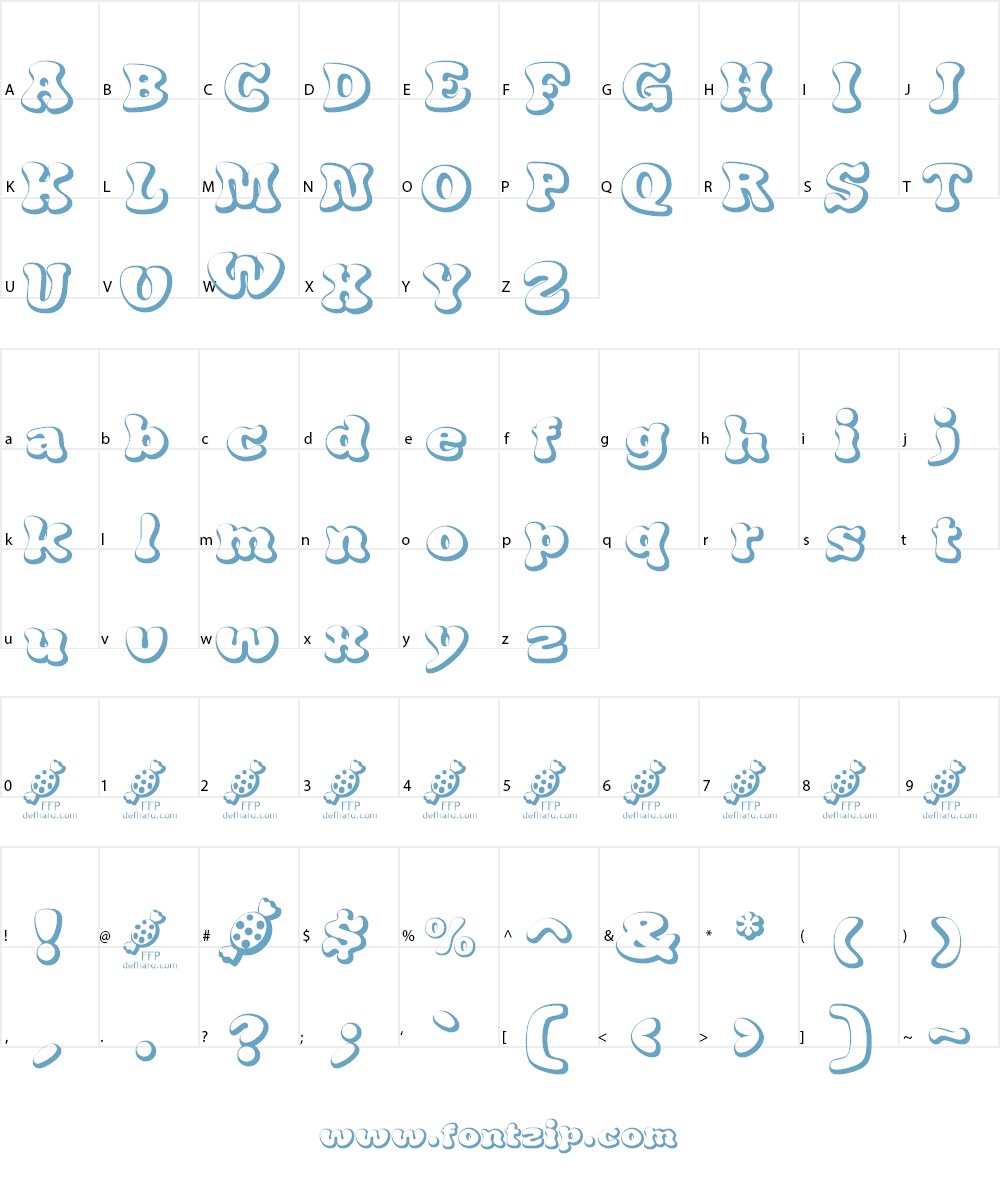 Candy Pop! Font Character