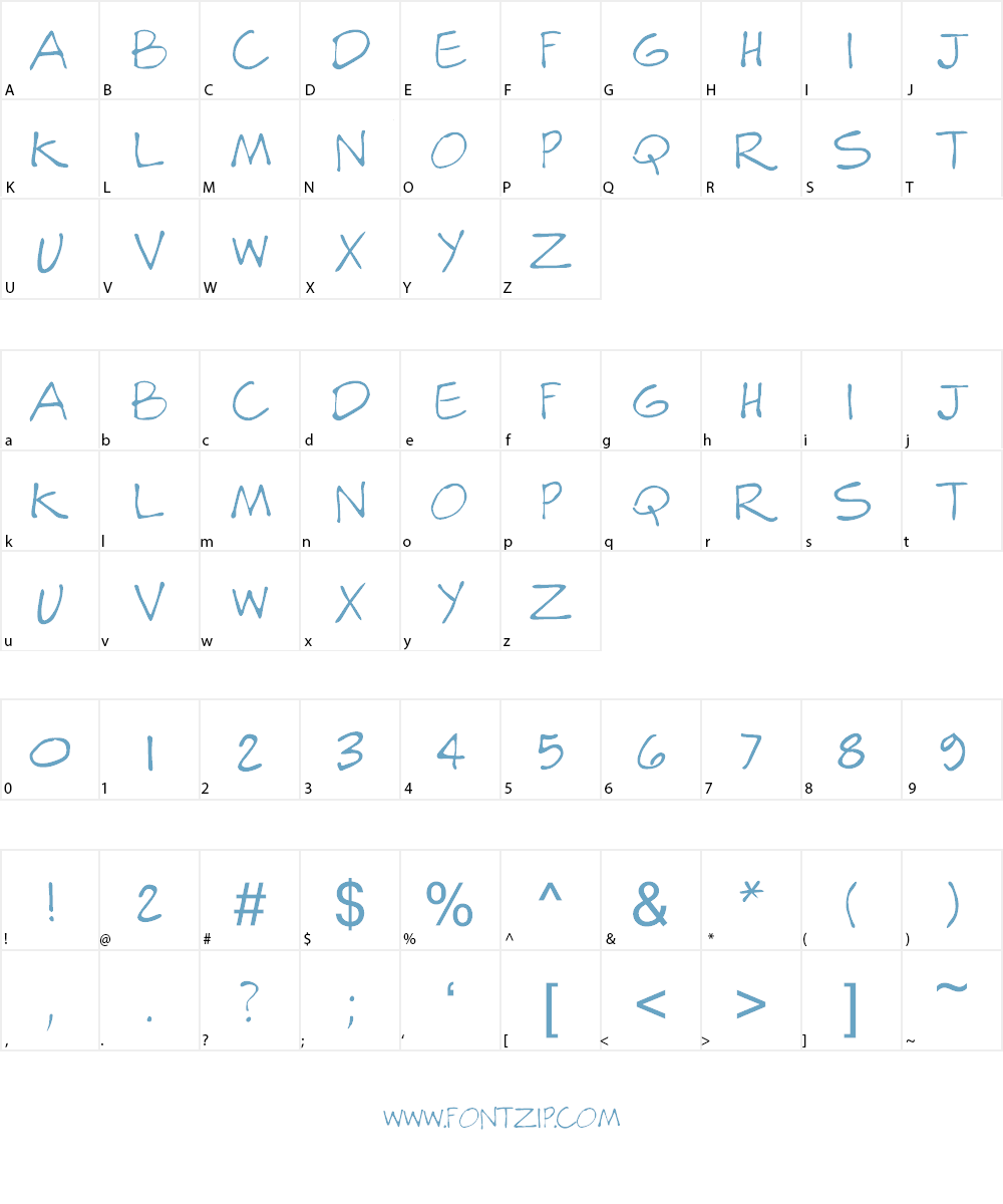 Blueprint77 Font Character