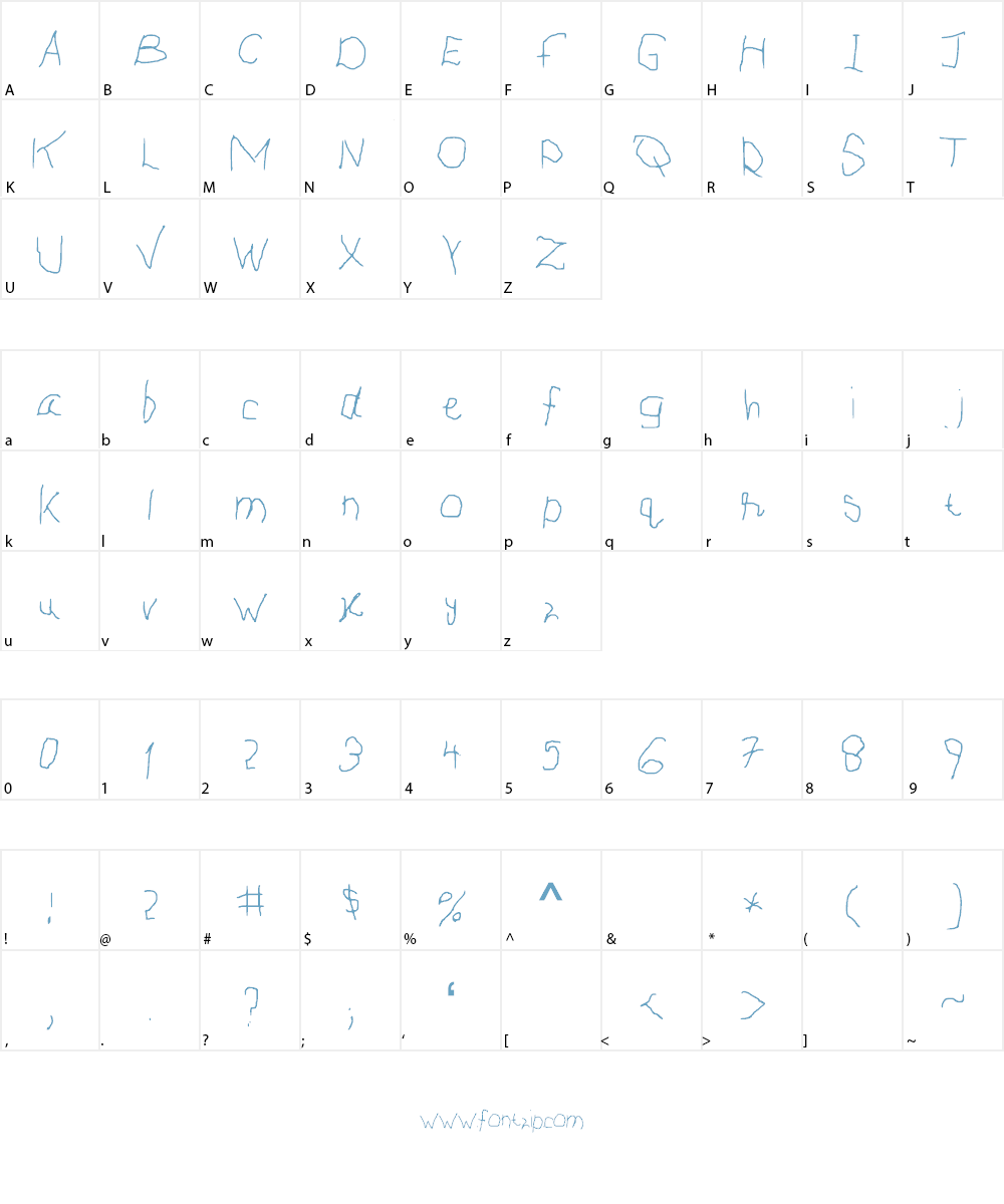 PaintPencil Font Character