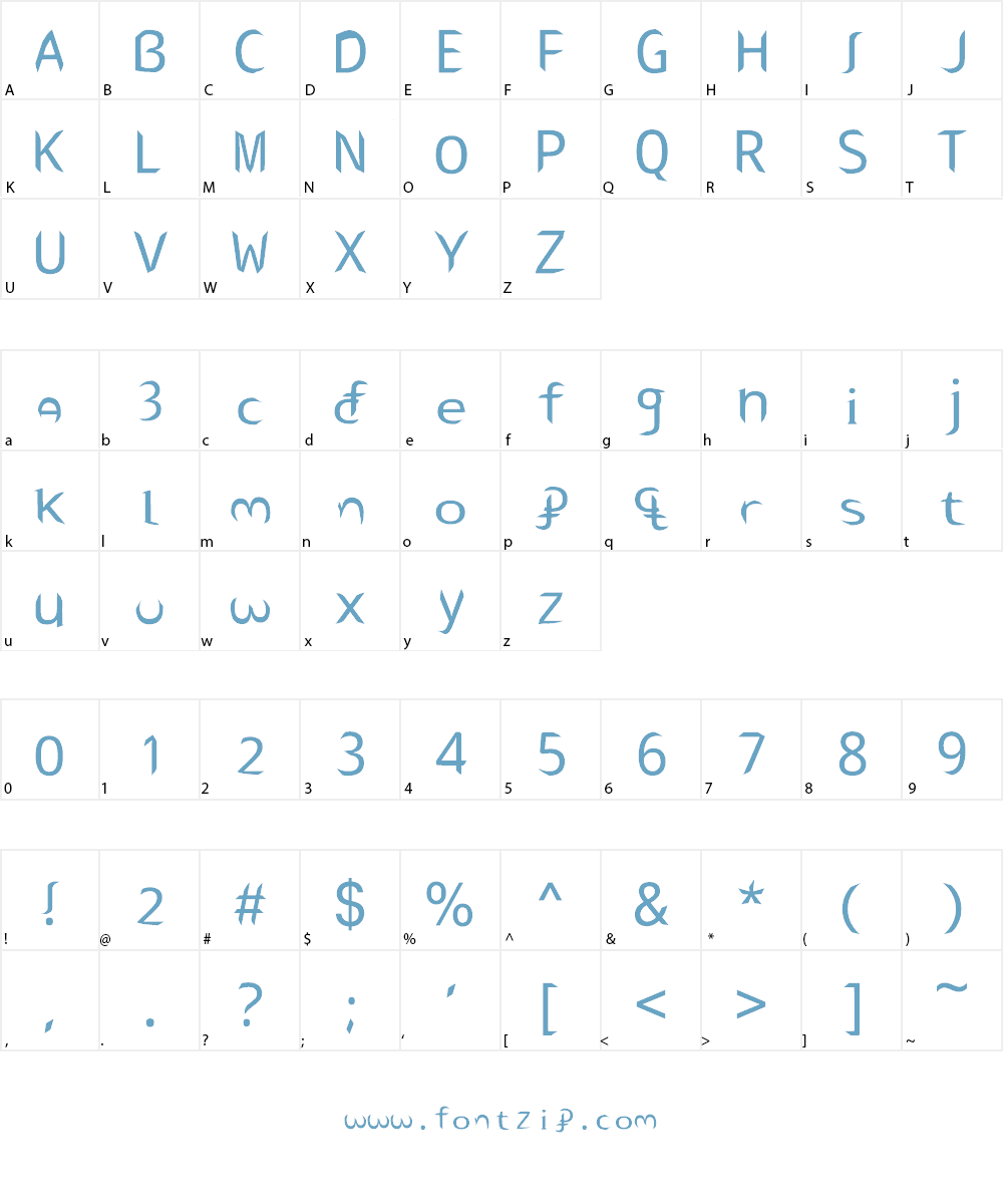 cantasia Font Character