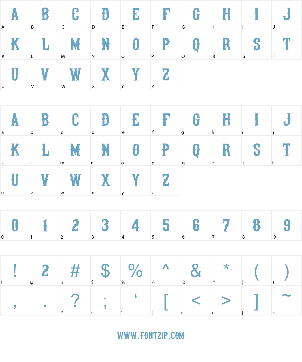 Helltown Font Character