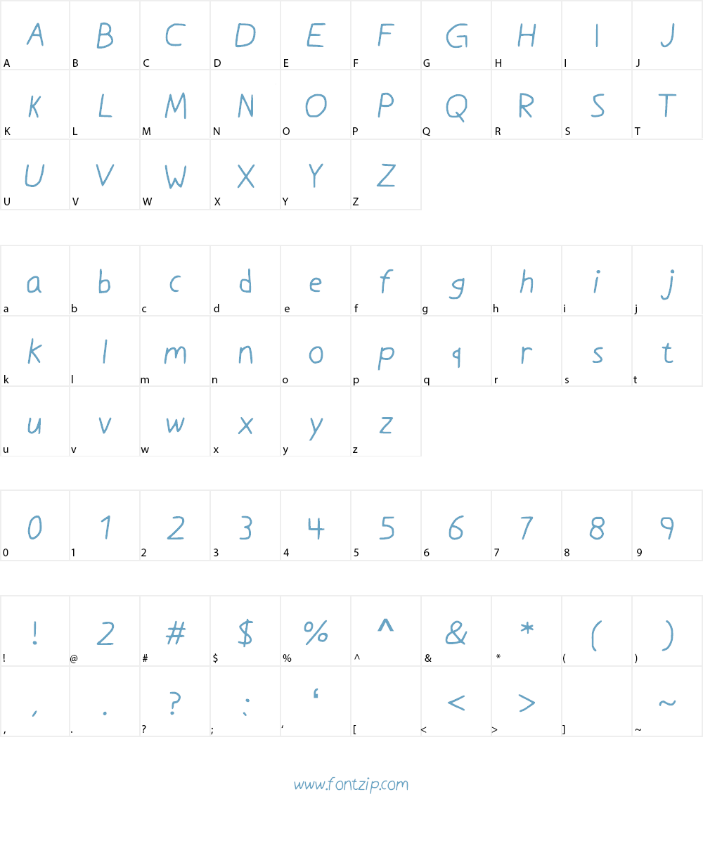 Luki_s_Handwrited_Font Font Character
