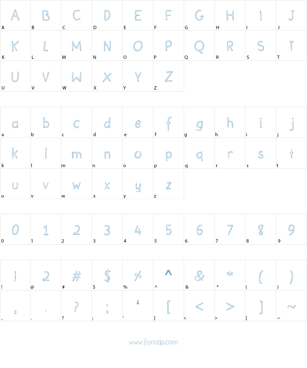 X-Ray Font Character