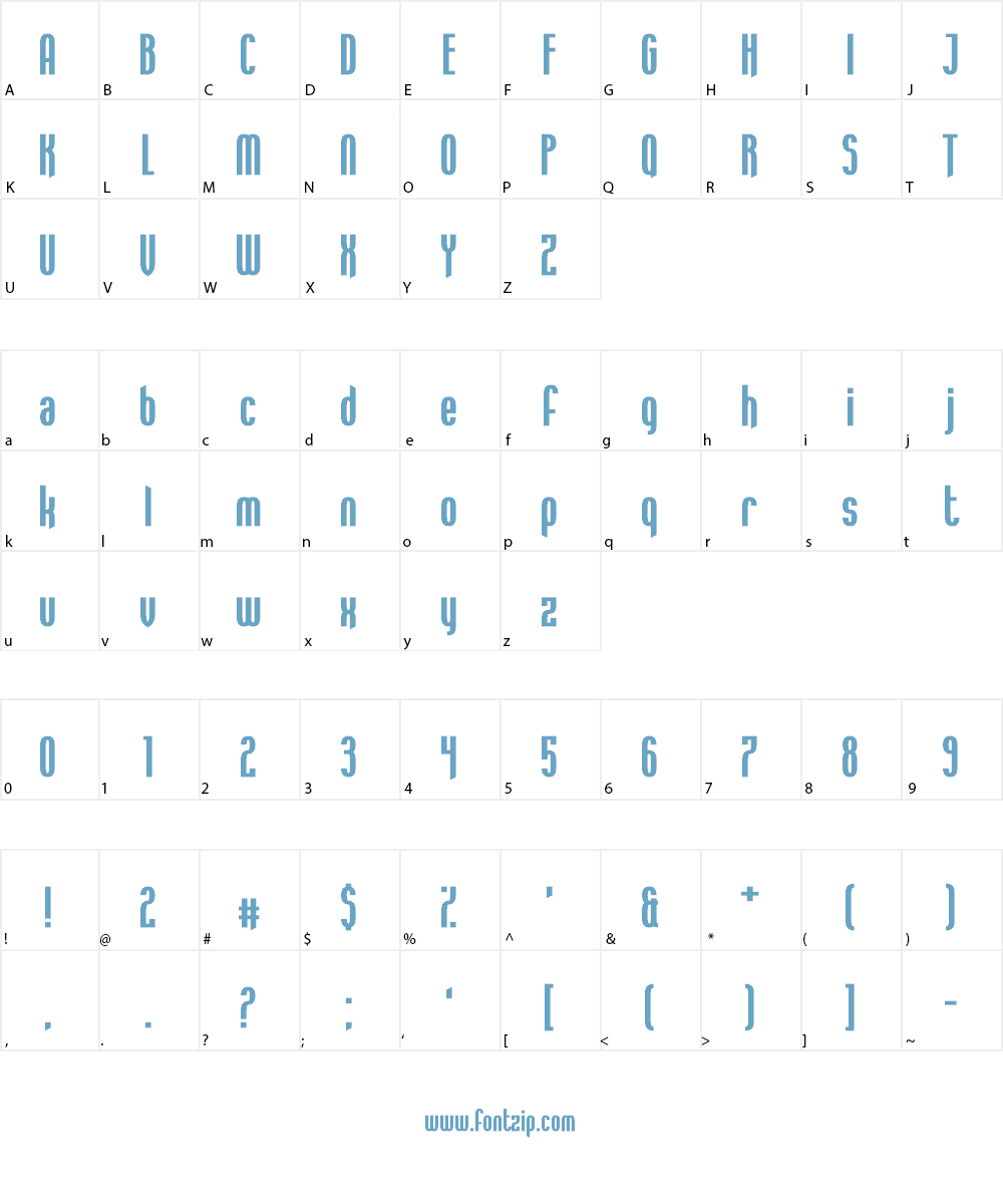 Aquamarina Font Character
