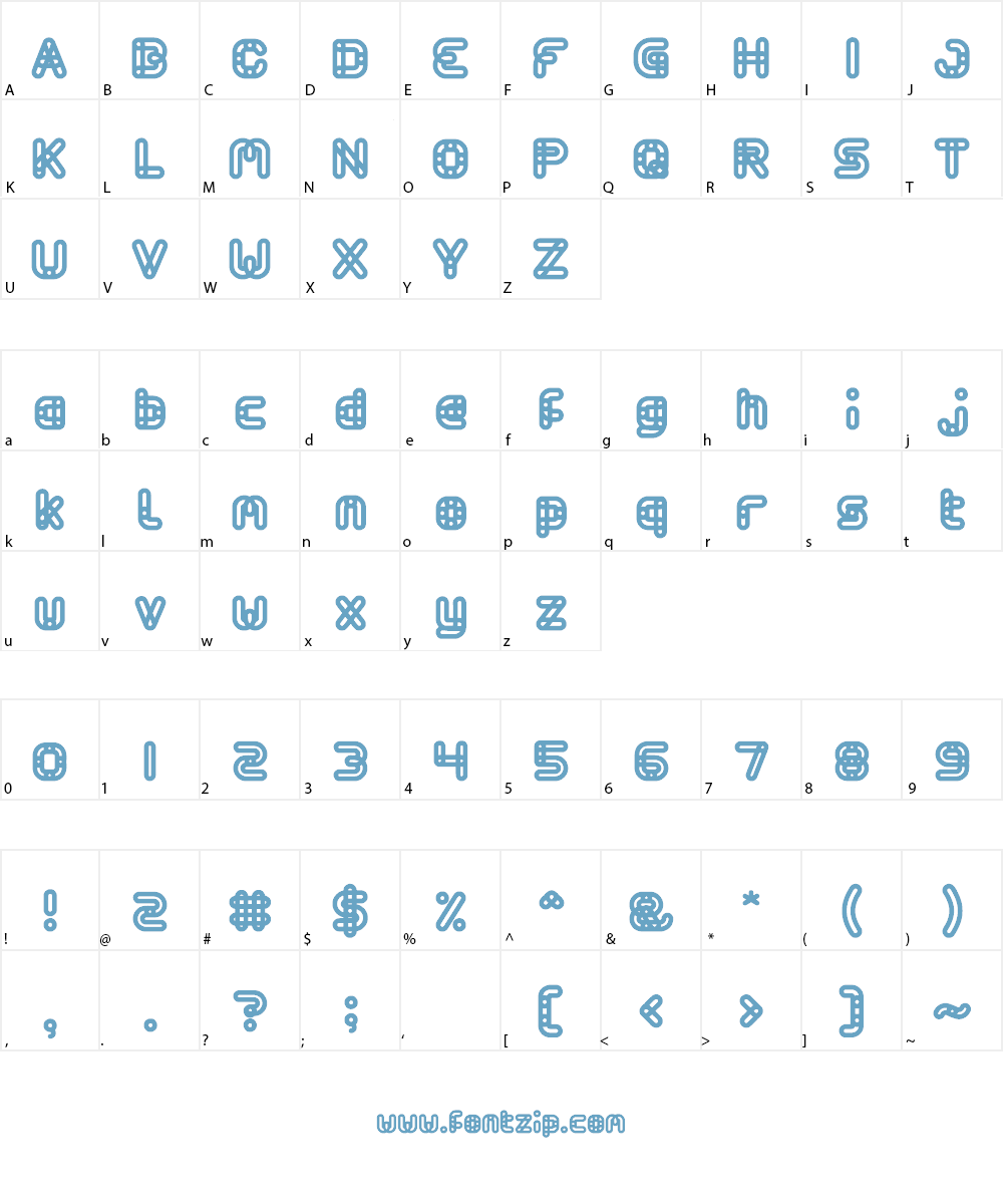 ARMORED Font Character