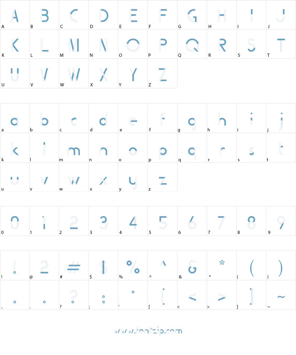 Zebra Font Character