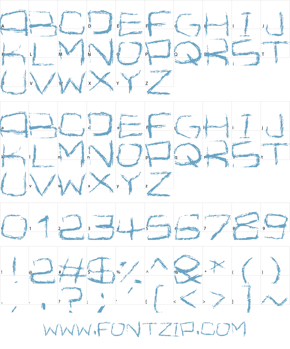 Spidery Font Character