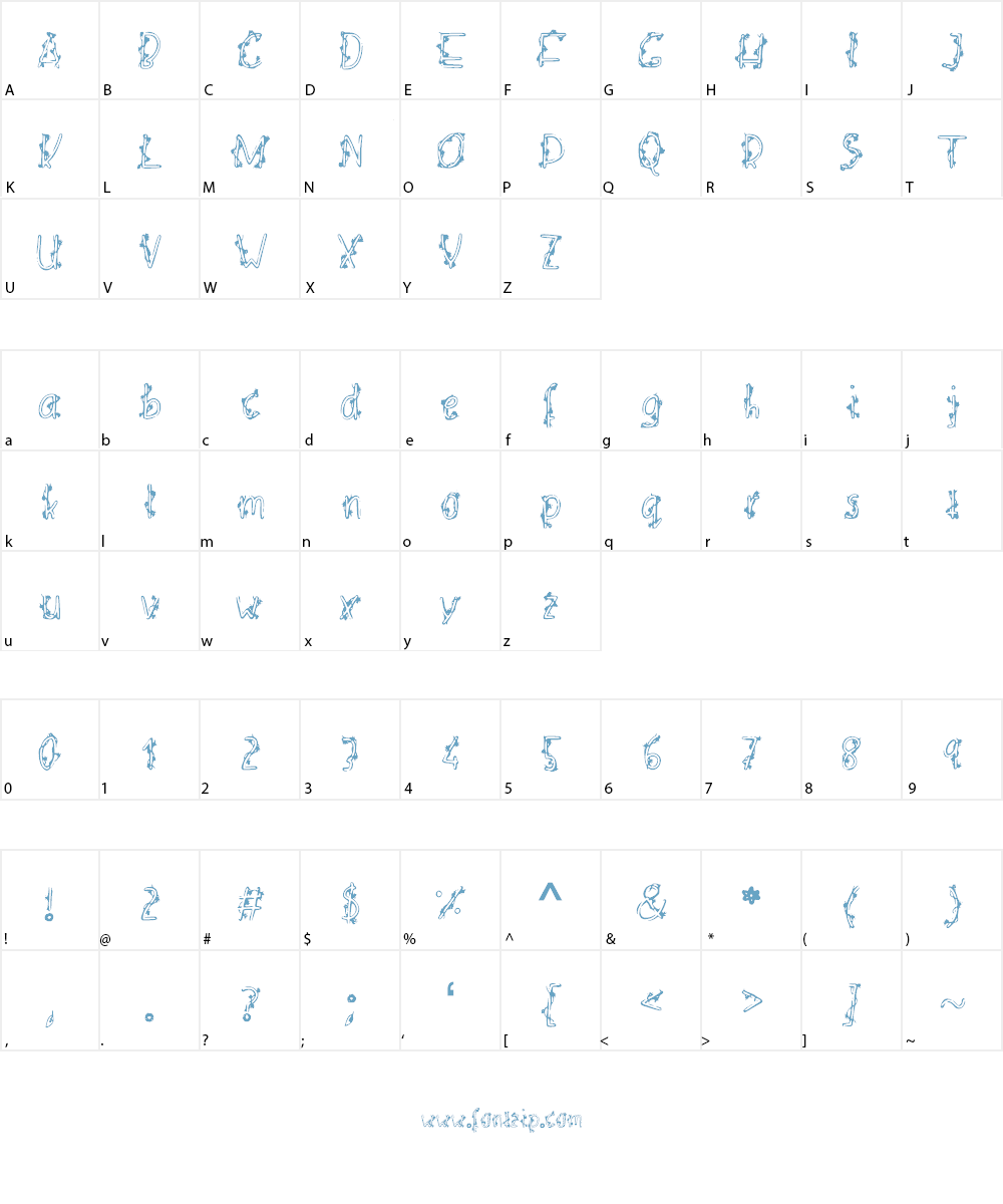 Spring_Sunshine_ Font Character