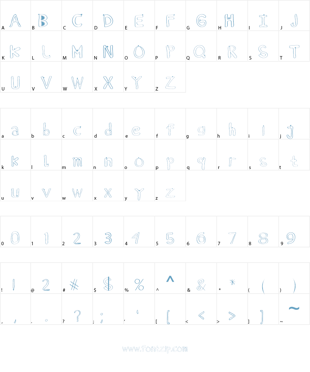 lovely Font Character