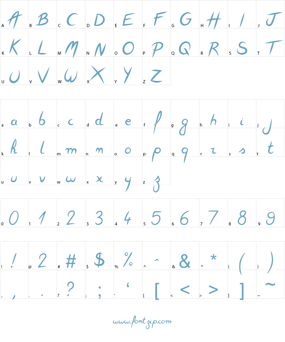 FeatherScript Font Character
