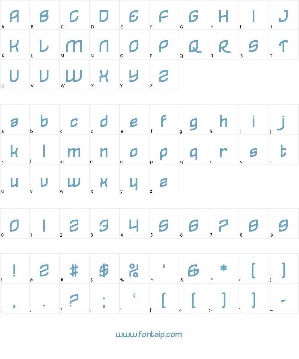 Reflecques Font Character