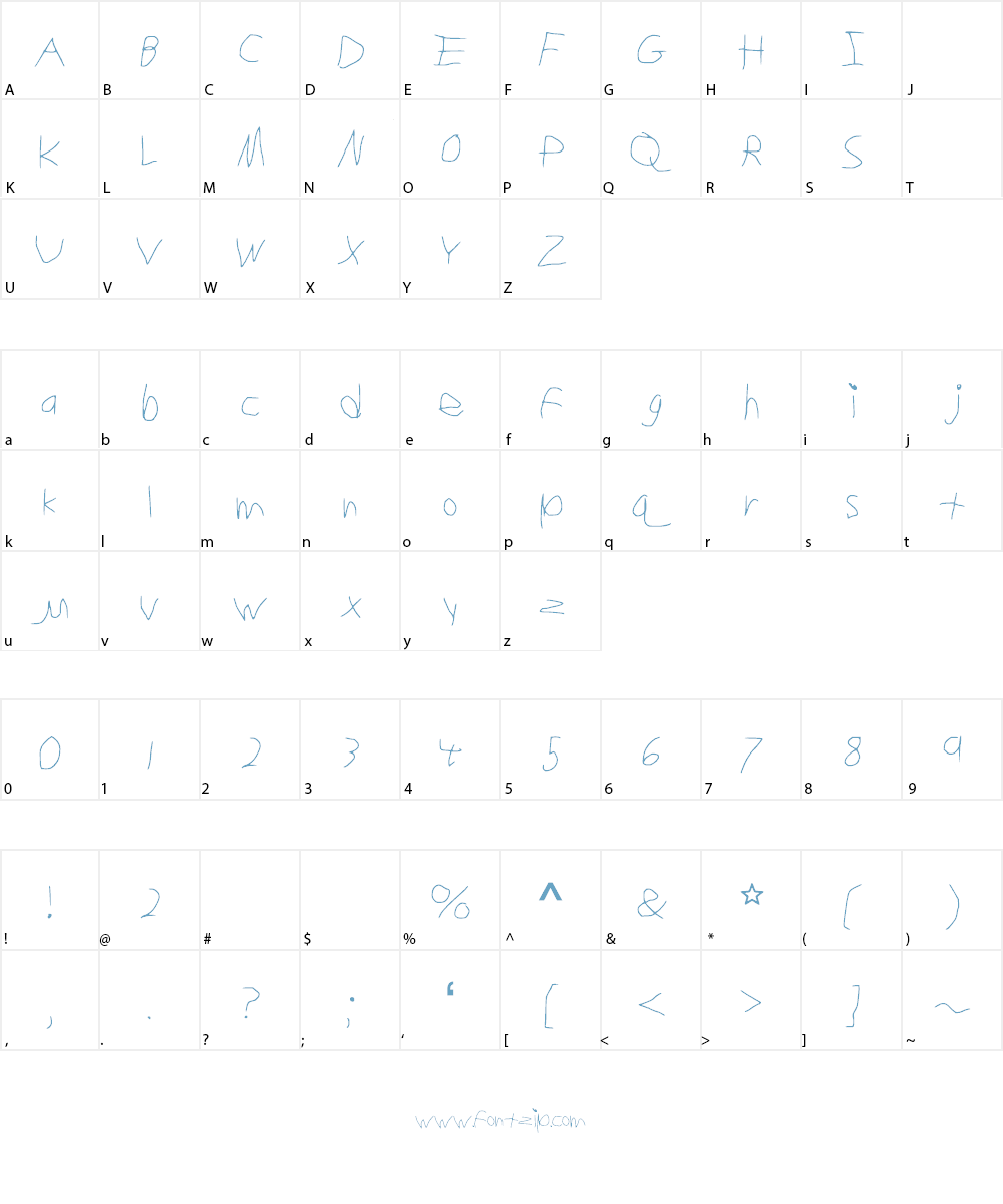 Bad_Screenwriting Font Character
