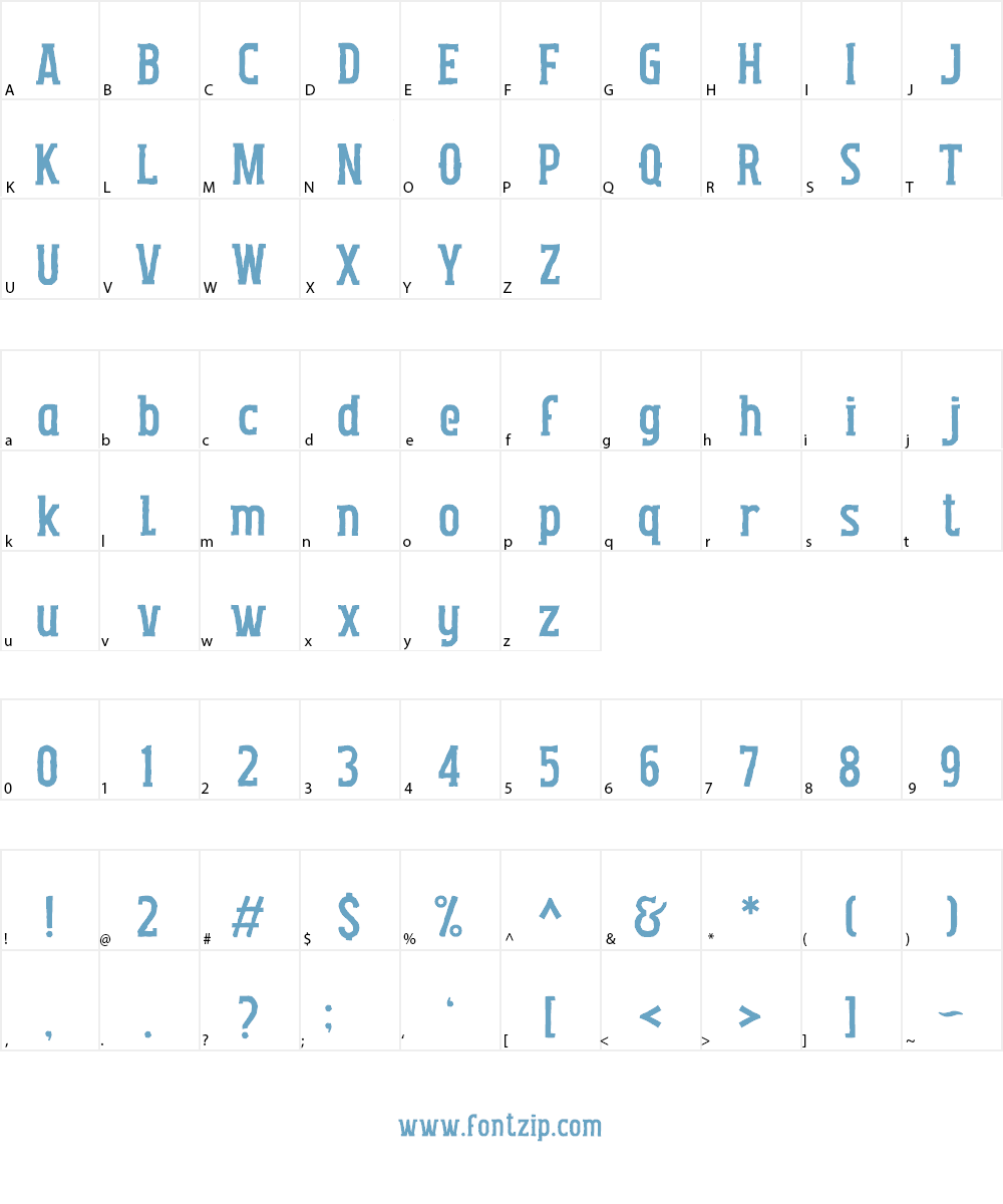 Hood Brothers Font Character