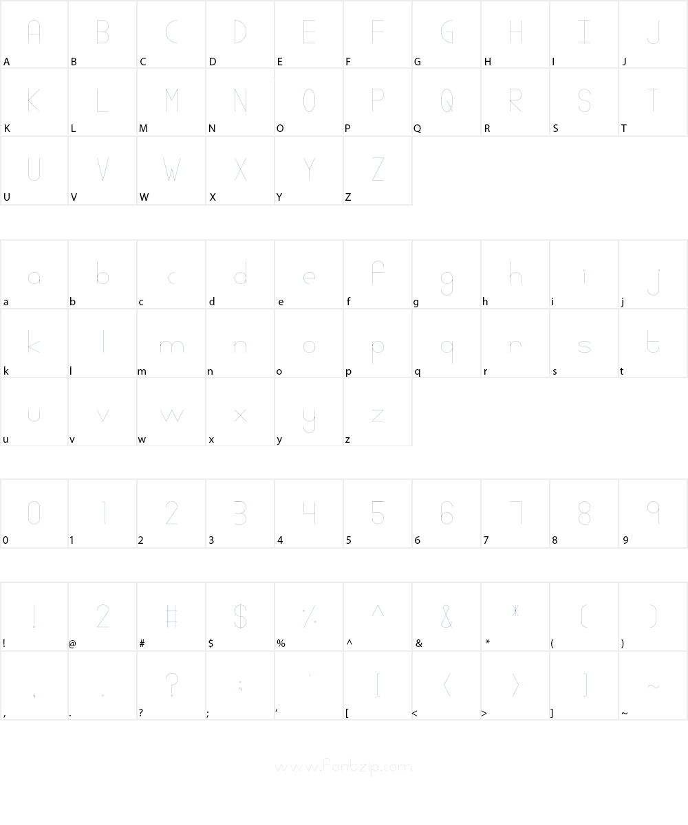 Linlegrey Font Character