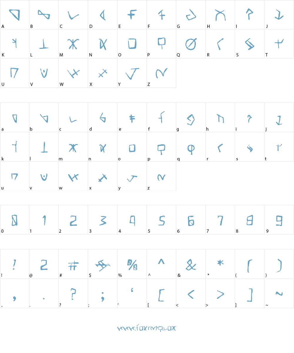 Yugurian Font Character