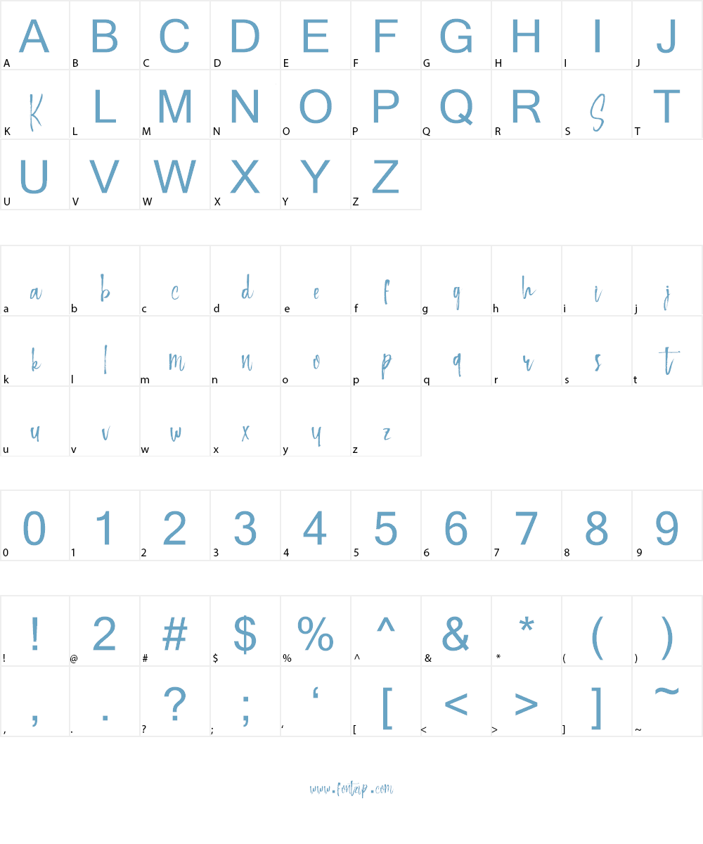 Keep Scrolling Font Character