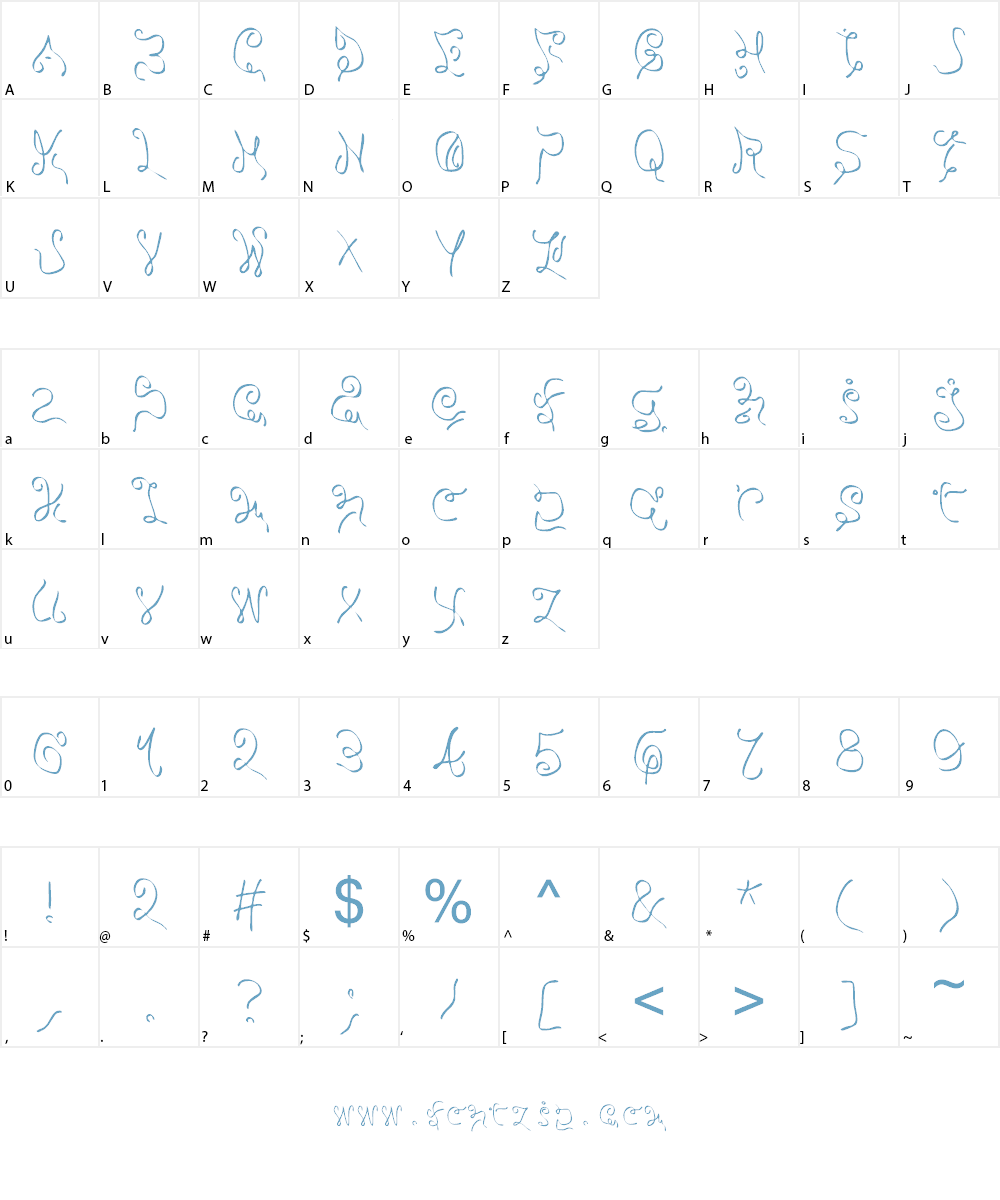 angels Font Character
