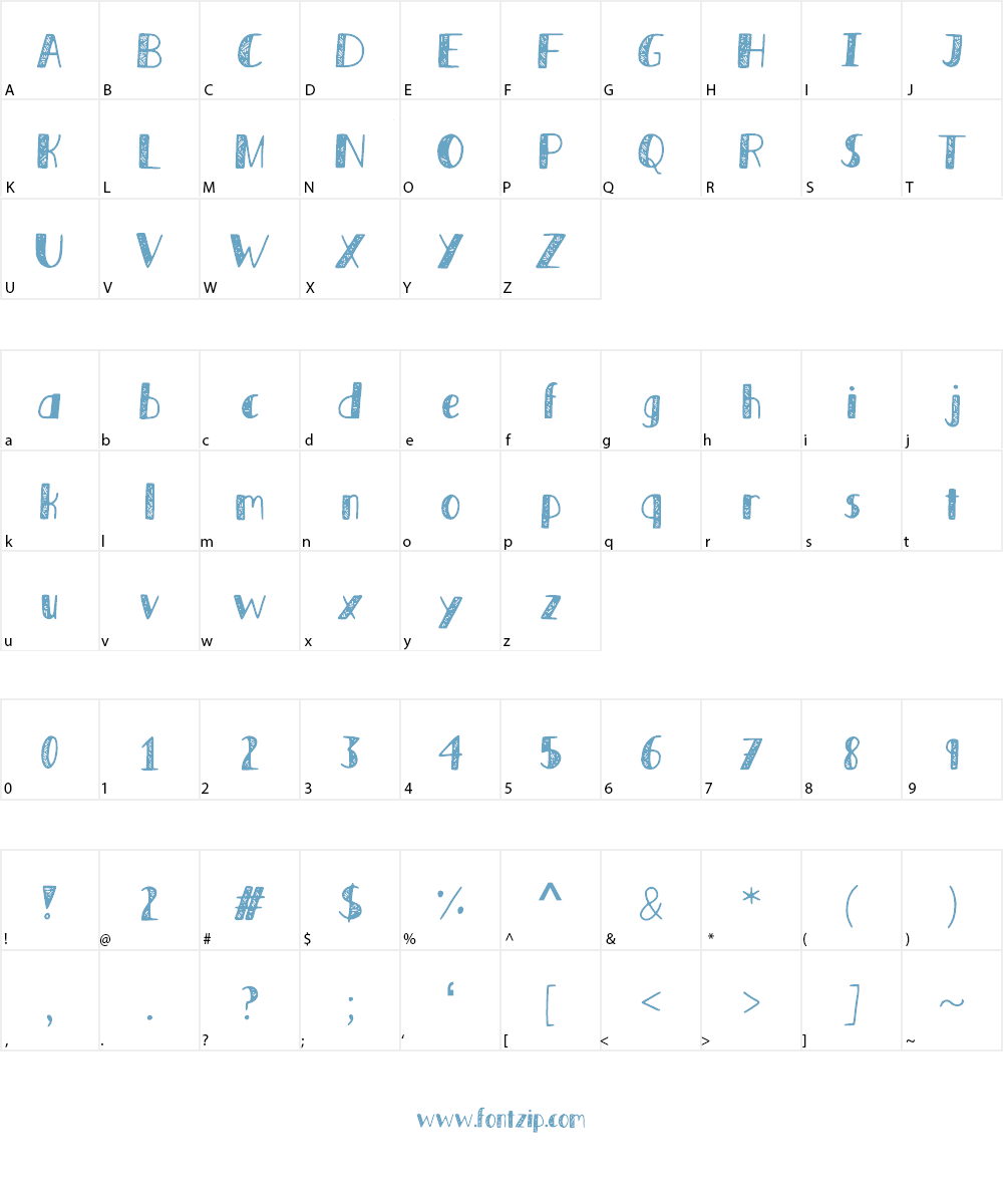 Pattern_Forest_Script Font Character