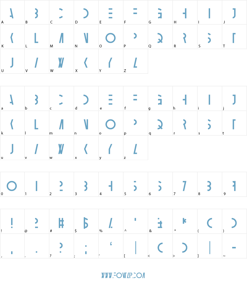 Ambidextrose Font Character