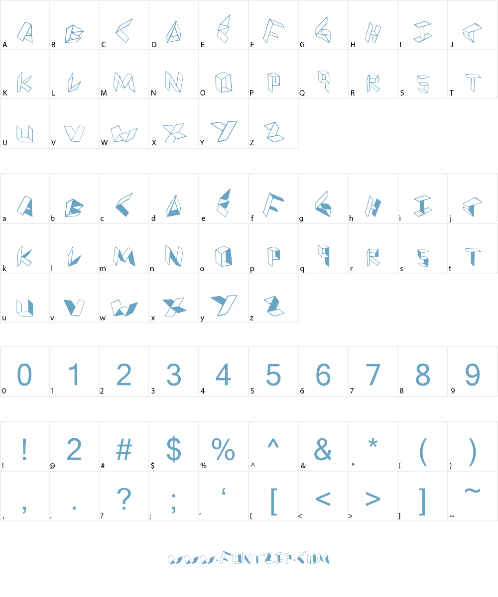 PaperFolder Font Character