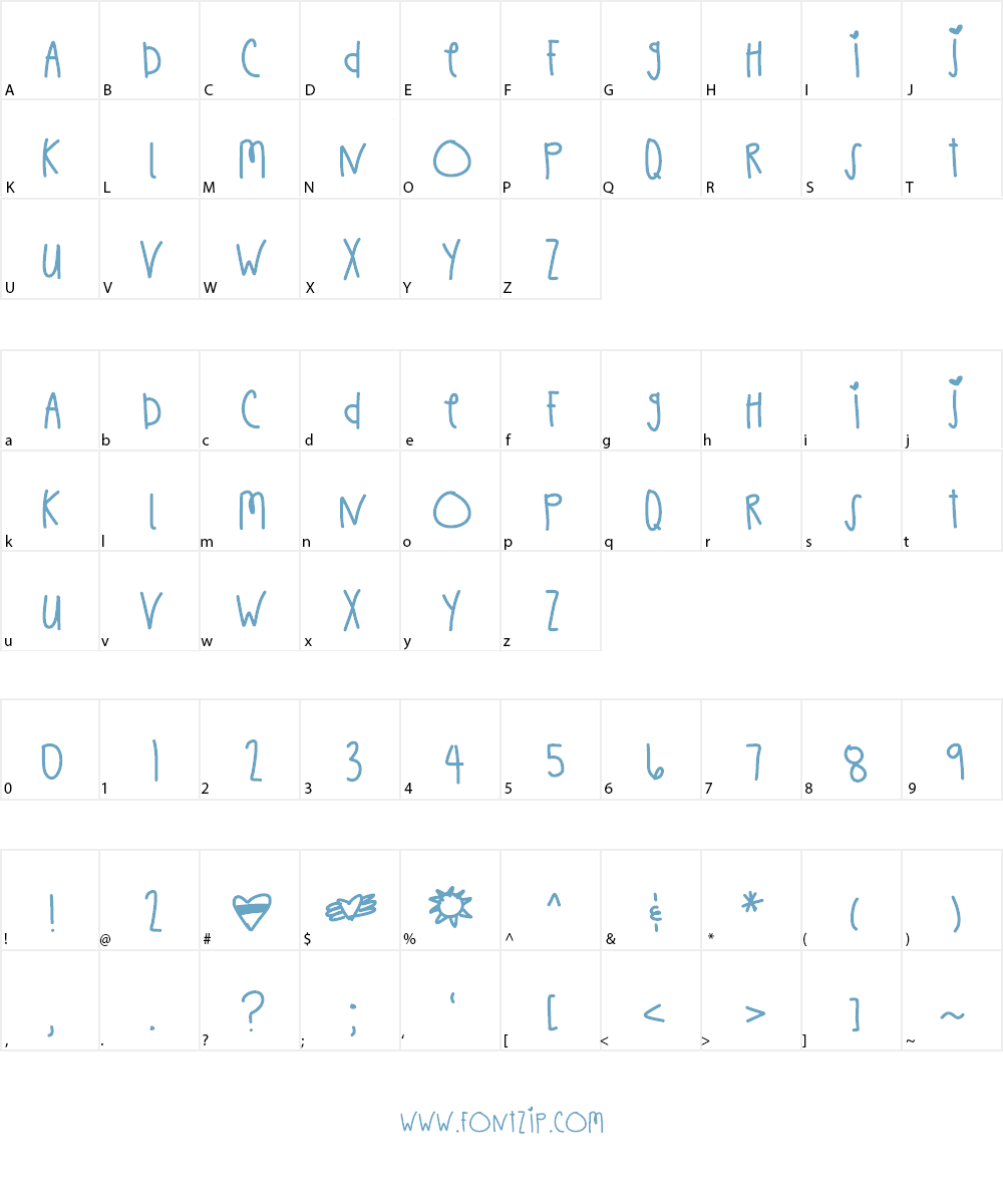 ChaisHand Font Character
