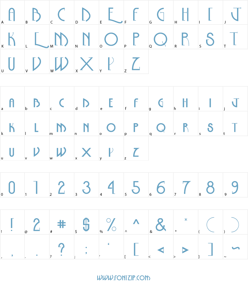 The Eighteenth Amendment Bold Font Character