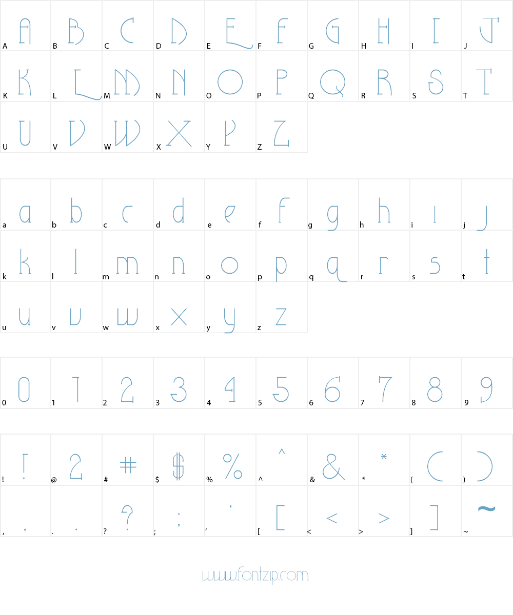 The Eighteenth Amendment Light Font Character