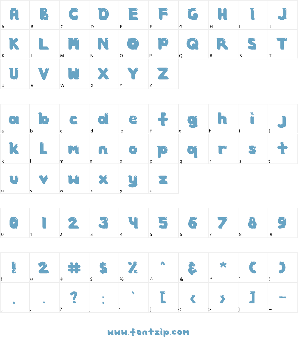 Bath Time Font Character