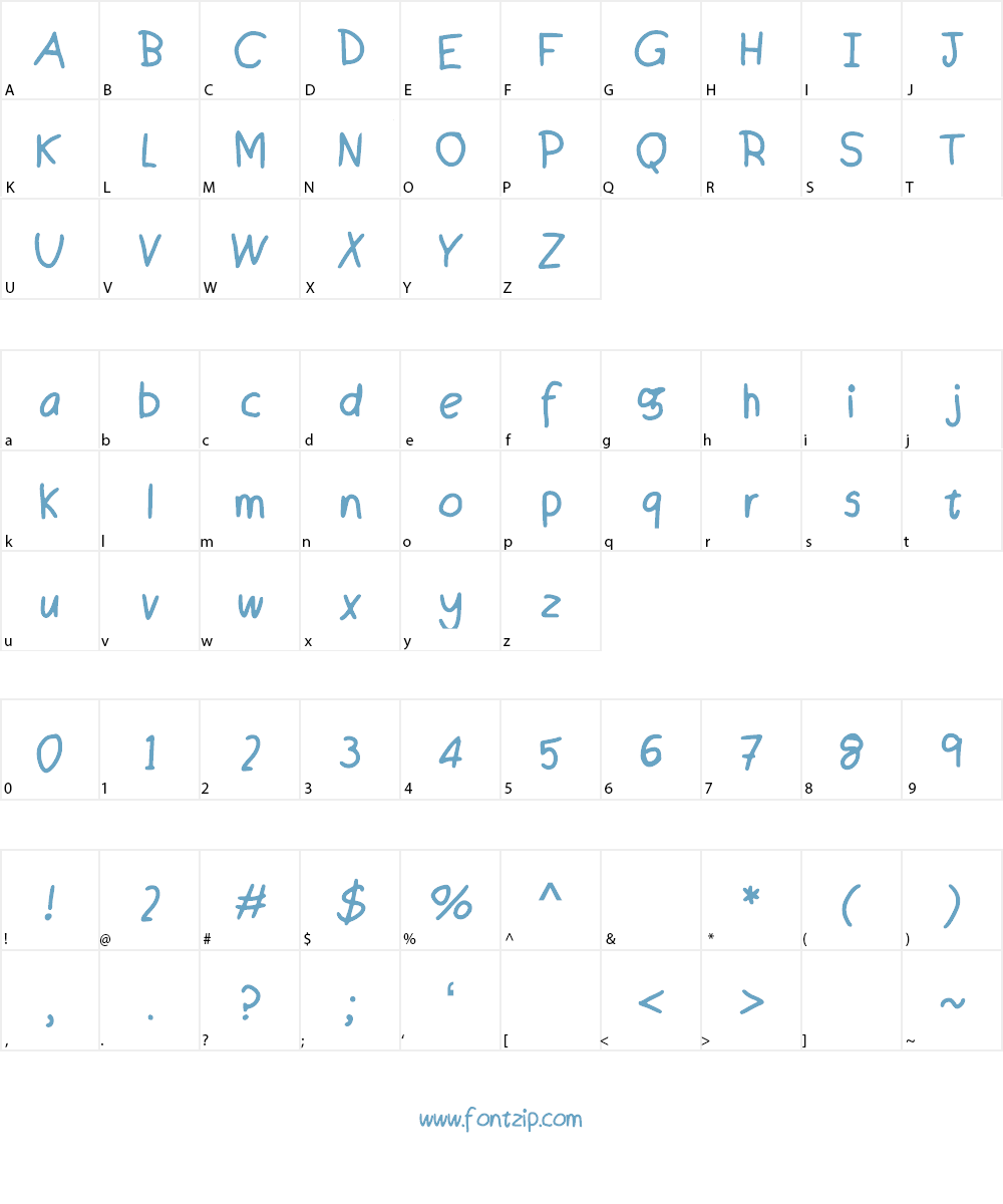 Maly_s_Best_Handwriting Font Character
