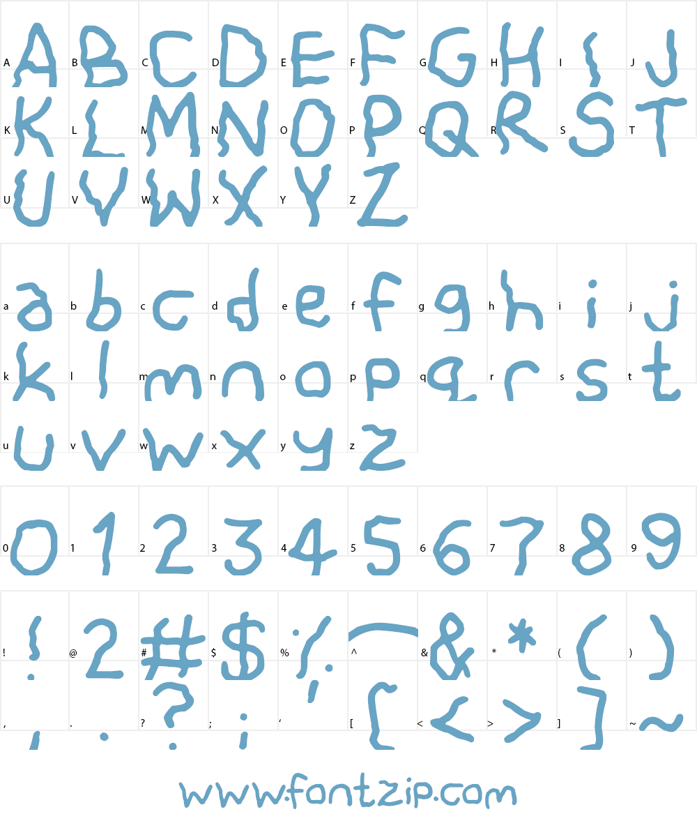 Shiver Font Character