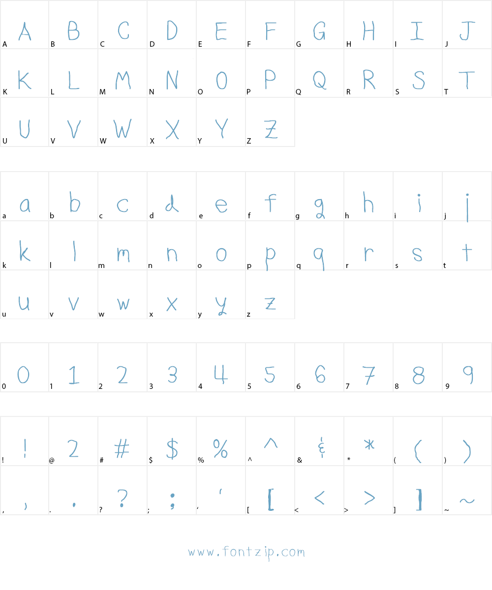 Granite Letter Font Character