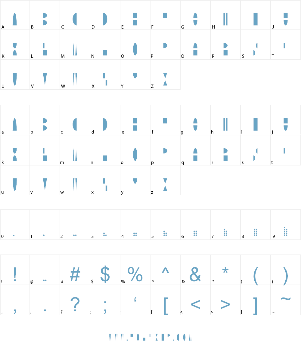 Moonblock Font Character