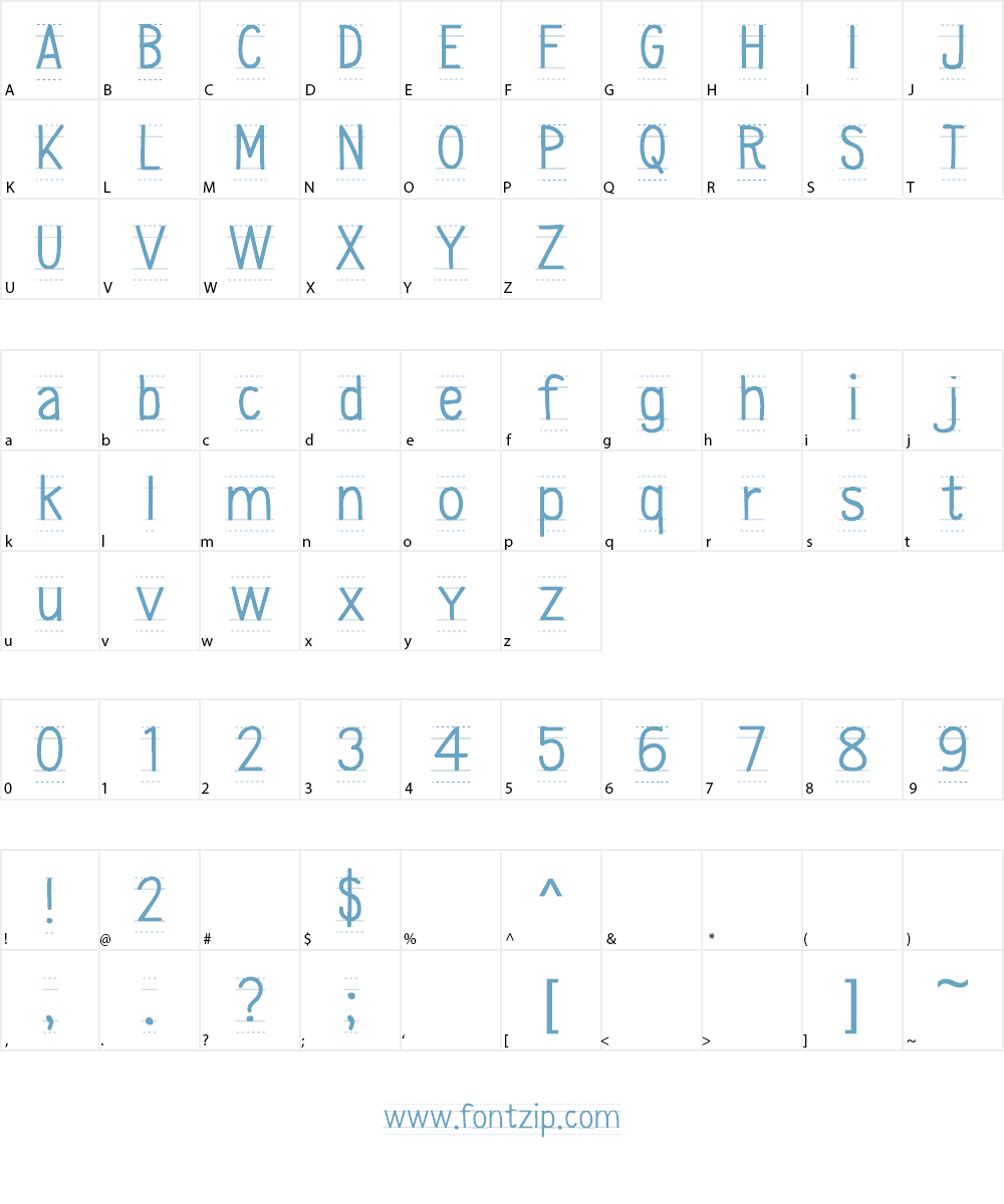 CF Second Son School PERSONAL Font Character