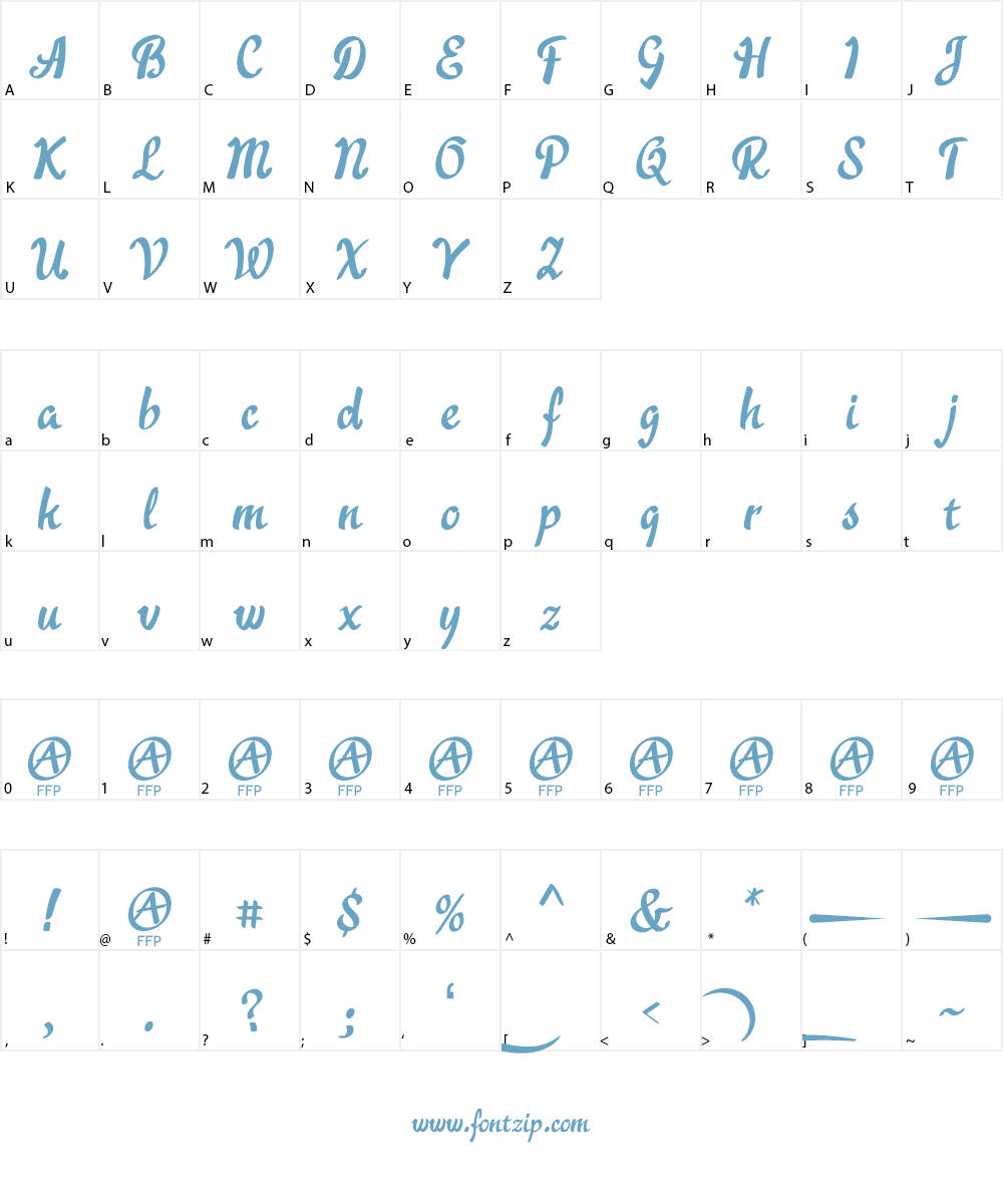 Acratica Font Character