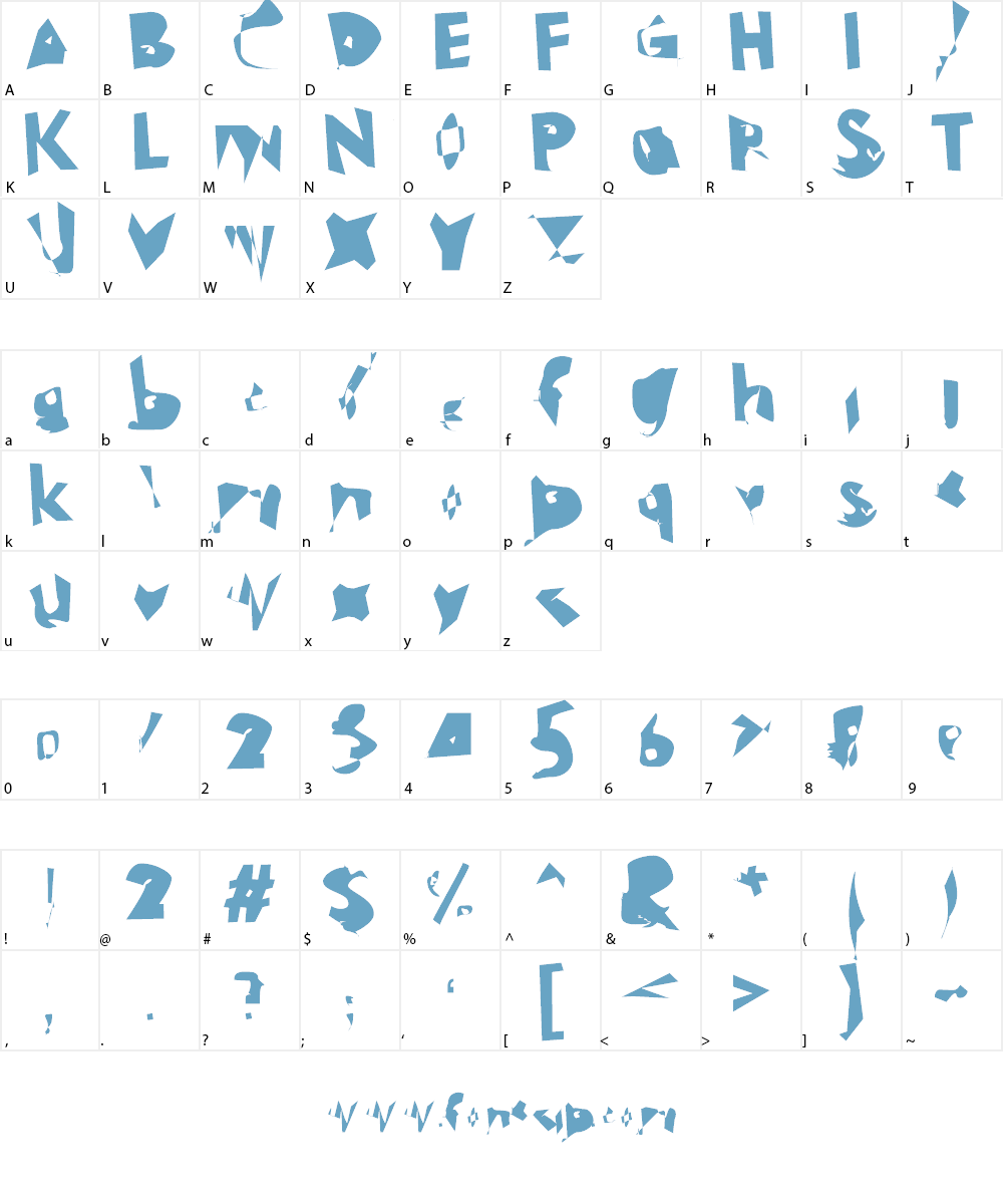 Electrical Snow Font Character