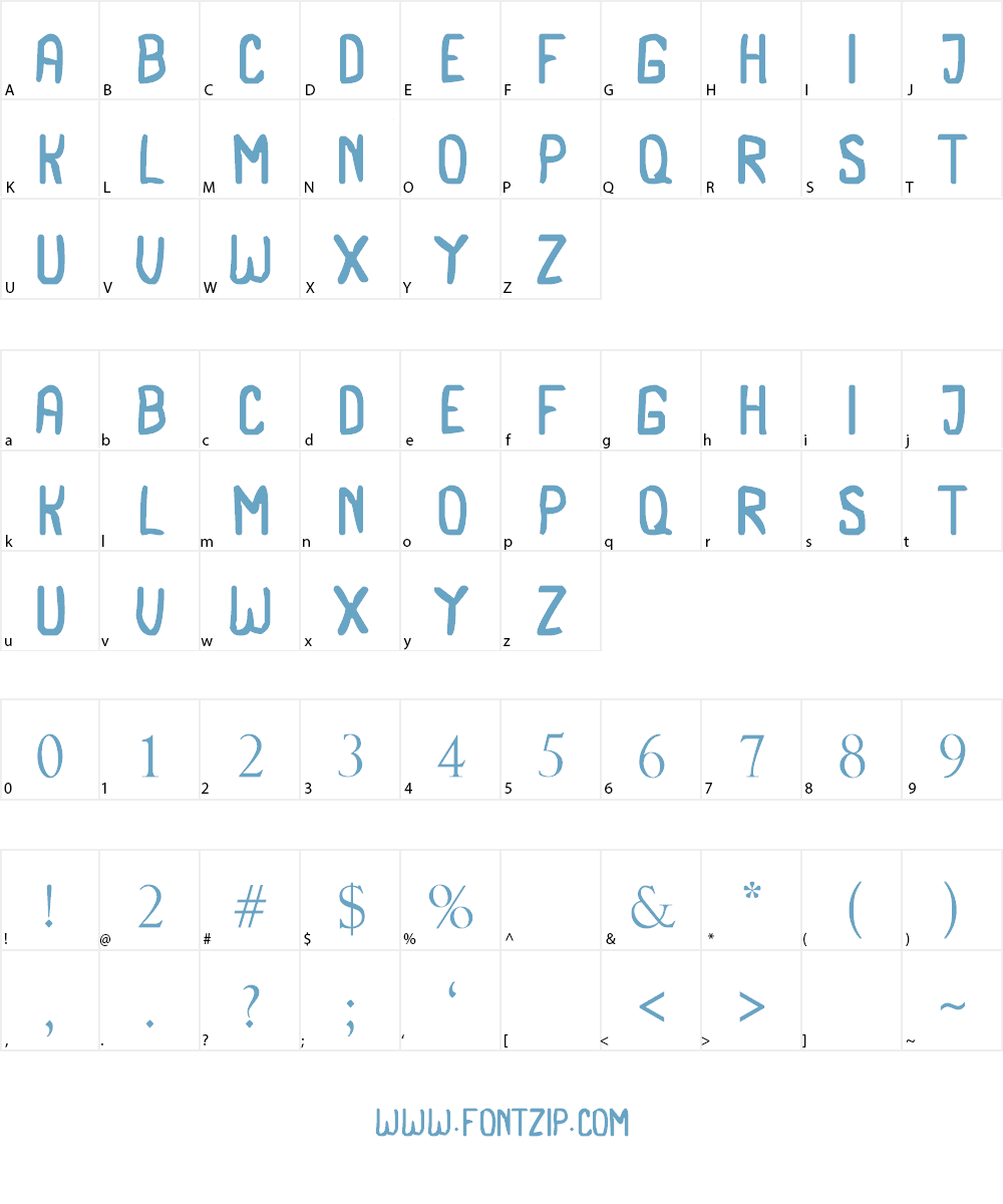 Home Font Character