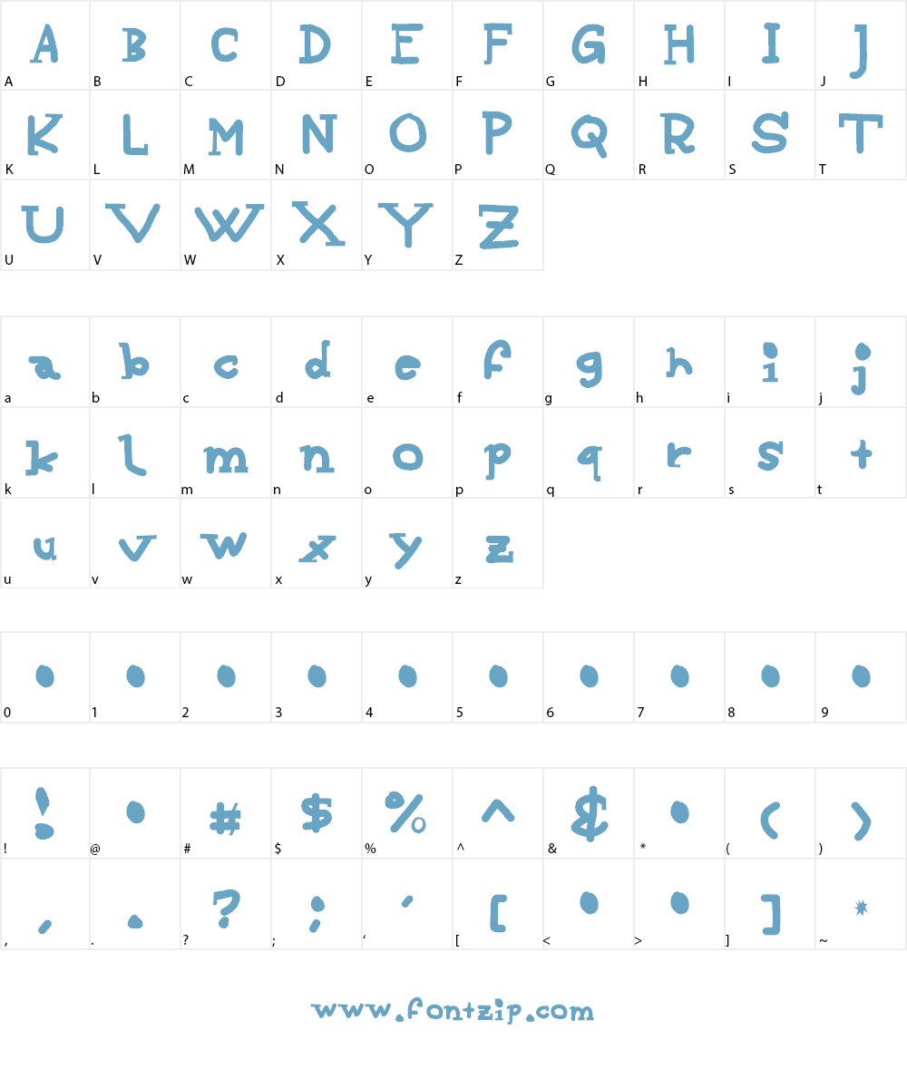 Cruel Bedtime Story Font Character
