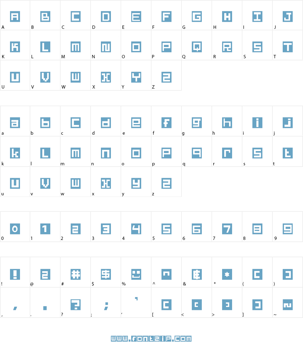 Wraith Arc Blocks Font Character