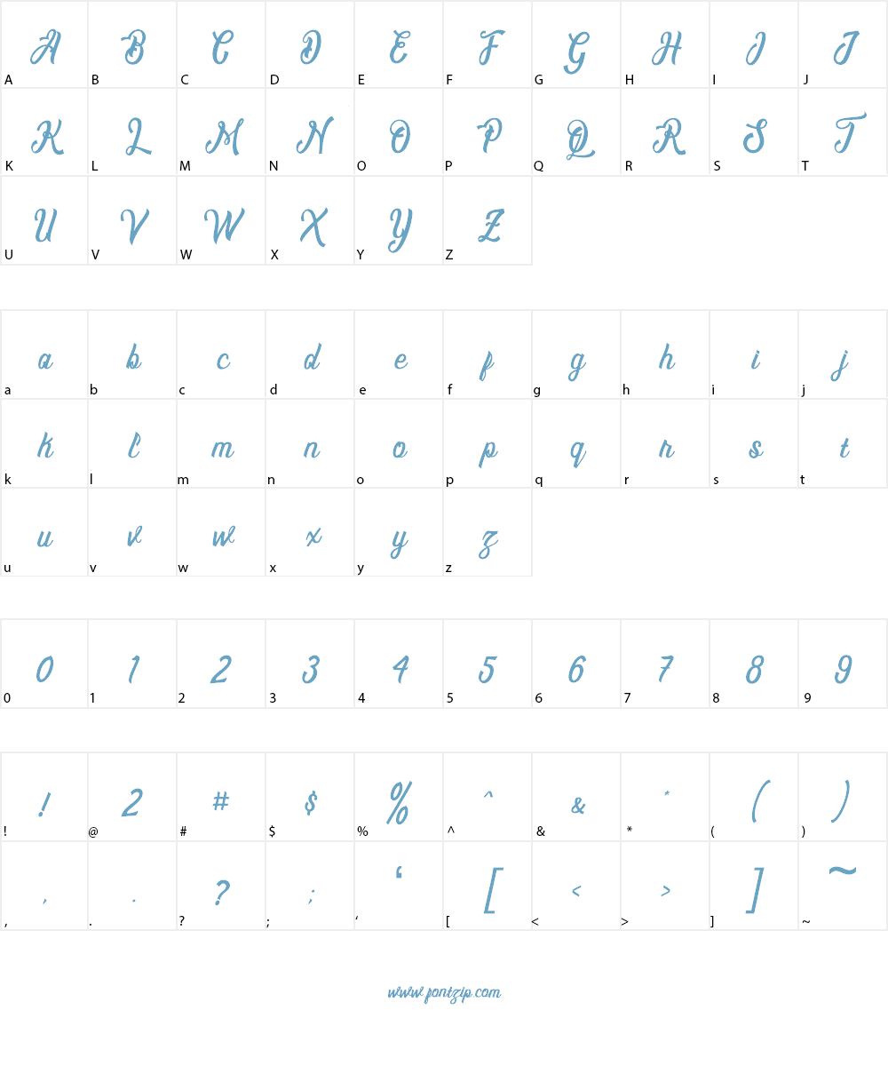 Montreal Script Font Character