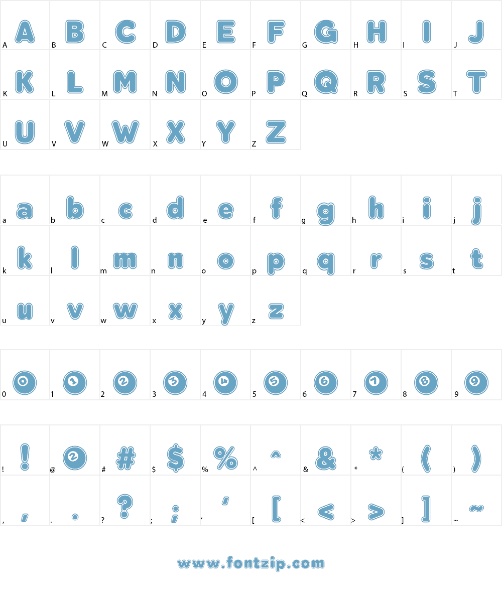 Bola Ocho Font Character