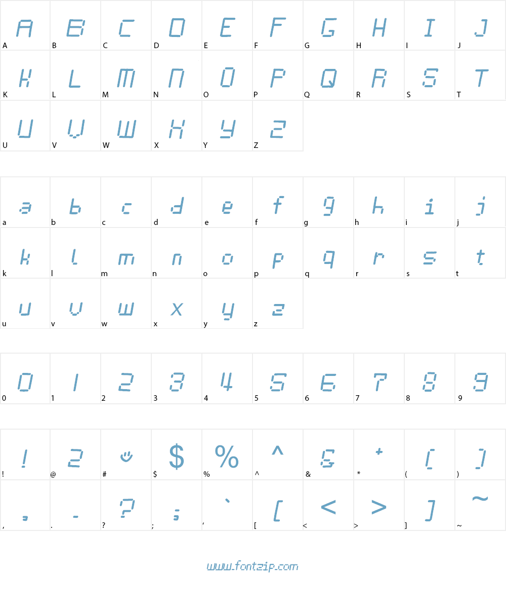 Poland canned into Space Font Character